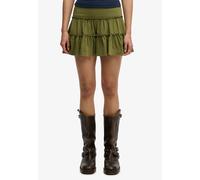 Superdry Tiered Jersey Mini Skirt Vert L Femme