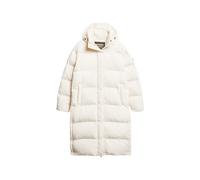 Superdry Longline Puffer Jacket Blanc S Femme