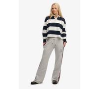 Superdry & Co Pantalon 'Athletic Essentials' gris chiné / rouge foncé, Taille 40