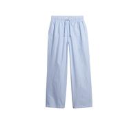 Superdry Cotton Stripe Elastic Pants Bleu S Femme