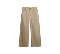 Superdry Mid Rise Baggy Chino Pants Beige 28 / 30 Femme
