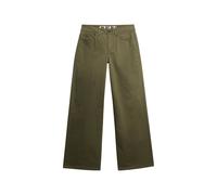 Superdry - Mid Rise Baggy Chino - Pantalon femme Dusty Olive Green - UK 10 - 28 inch