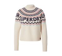 Superdry & Co Pull-over 'Fairisle' crème / marine / bleu clair / corail, Taille S