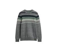 Superdry Pull col rond Fairisle Gris Taille M
