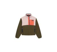 Superdry Colour Block Fleece Pull Over Jacket Vert L Femme