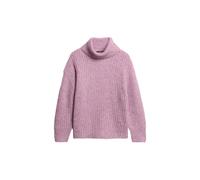Pull cÃŽtelÃ© brossÃ© Ã col ample femme Superdry Violet S/M