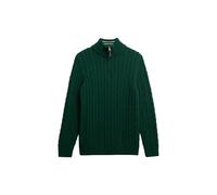 Superdry Cotton Classic Cable Half Zip Sweater Vert 2XL Homme
