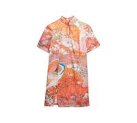 Superdry Robe col mao jacquard manches courtes Multicolore L Femme