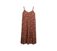 Superdry Half Button Tiered Midi Dress Marron,Orange XL Femme