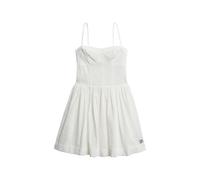 Superdry Broderie Cami Sleeveless Short Dress Gris XL Femme