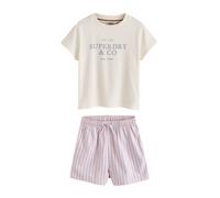 Superdry & Co Set bleu-gris / bleu clair / poudre / blanc, Taille 134