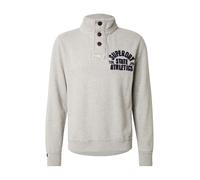 Superdry - Vintage Athletic Henley Sweat - Pullover homme Vintage Sweat Light Grey Marl - S
