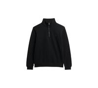 Superdry Sweat-shirt Essential Logo Henley col zippé Noir Taille S