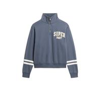 Superdry Athletic Applique Half Zip Sweatshirt Bleu XS Femme