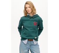 Superdry & Co Sweat-shirt 'SD&Co' émeraude / rouge, Taille M