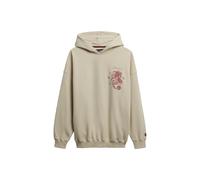 Superdry & Co Sweat-shirt 'Tokyo Narrative ' beige clair / jaune / rouge, Taille S-M