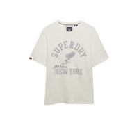 Superdry & Co T-Shirt 'Ath Ess' gris / noir / blanc cassé, Taille M