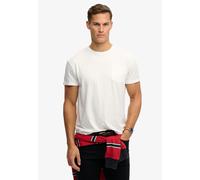 T-shirt en lin avec poche Superdry Classic Blanc L