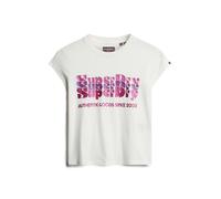 Superdry & Co T-shirt écru / or / orchidée / noir, Taille XXL