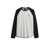 Superdry Essential Logo Baseball 3/4 Sleeve T-shirt Gris 2XL Homme