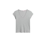 Superdry Essential Lace Trim Short Sleeve V Neck T-shirt Gris S-M Femme