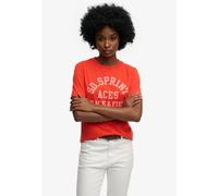 Superdry Vintage Prep Pocket Short Sleeve T-shirt Orange 2XS Femme