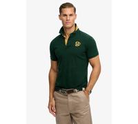 Superdry Pique Monogram Short Sleeve Polo Vert M Homme