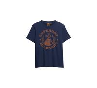 Superdry & Co T-shirt 'Lo-Fi' marine / brun foncé, Taille L