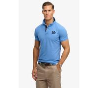 Superdry Polo Pique Monogram Manches courtes Bleu XL Homme