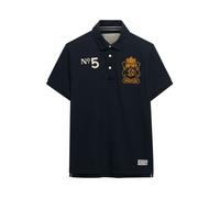 Superdry Double Emblem Jersey SS Rugby Polo Shirt, Eclipse Navy, XL Men's