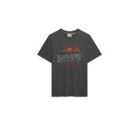 Superdry & Co T-Shirt 'Outdoors Mountain' anthracite / pierre / orange foncé / rouge, Taille L