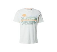 Superdry & Co T-Shirt 'Outdoors Mountain' bleu clair / vert clair / orange clair / blanc naturel, Taille M