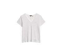 Superdry Studios Slub Embroidered Short Sleeve V Neck T-shirt Beige XL Femme
