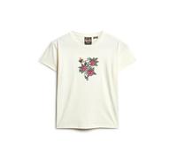 Superdry & Co T-shirt 'TATTOO' crème / vert / rose / noir, Taille M