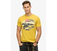 Superdry & Co T-Shirt 'Tokyo' beige / jaune / gris / rouge, Taille M