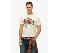 Superdry & Co T-Shirt 'Tokyo' bleu marine / orange / rouge clair / blanc, Taille S