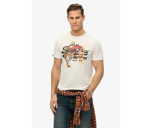 Superdry & Co T-Shirt 'Tokyo' bleu marine / orange / rouge clair / blanc, Taille XXL