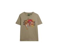 Superdry & Co T-shirt 'Tokyo' marron / kaki / orange / rouge, Taille XL