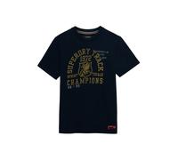 Superdry & Co T-Shirt 'Vintage Prep' bleu marine / moutarde / or / gris clair, Taille M