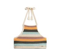 Superdry & Co Tops en tricot crème / bleu clair / vert foncé / orange, Taille S-M