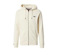 Superdry Essentials Logo Full Zip Sweatshirt Beige L Homme