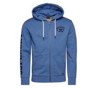 Superdry & Co Veste de survêtement 'Gym Athletic' bleu marine / bleu chiné, Taille S
