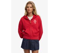 Superdry & Co Veste de survêtement rouge / blanc, Taille M