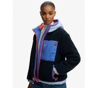 Superdry & Co Veste en polaire 'Die Vintage Sherpa' bleu / pétrole, Taille L