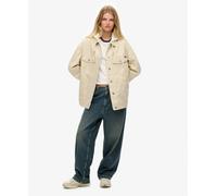 Veste trucker à capuche femme Superdry Beige L