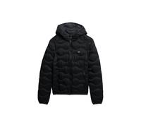 Superdry Black Hooded Fuji Lite Wave Padded Jacket