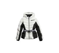 Veste à capuche Superdry Luxe Belted Padded blanc noir femme - S