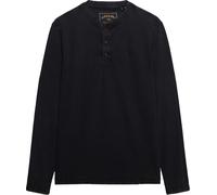 Superdry & Co Waffle Henley Chemise à manches longues, bleu, Taille XL