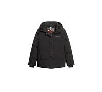 Superdry COAT CITY PADDED HOODED WIND PARKA Black 8 FEMME, Noir, 36
