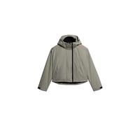Superdry COAT CODE WINDCHEATER JACKET Willow Grey Grid 8 FEMME, Grille grise Willow, 36